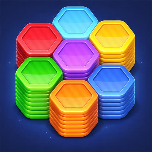 Hexa Color Stack Game