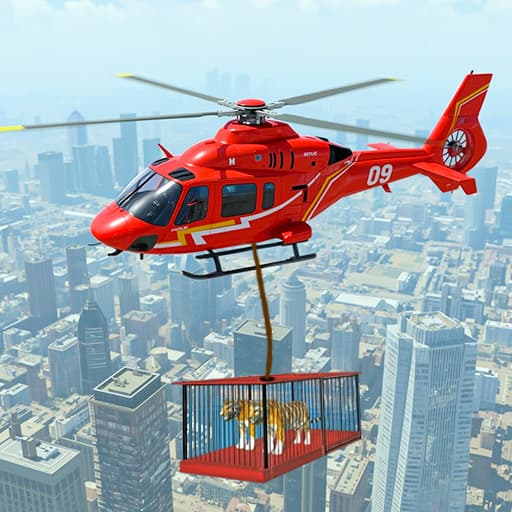 Animal Helicopter Rescue Game
