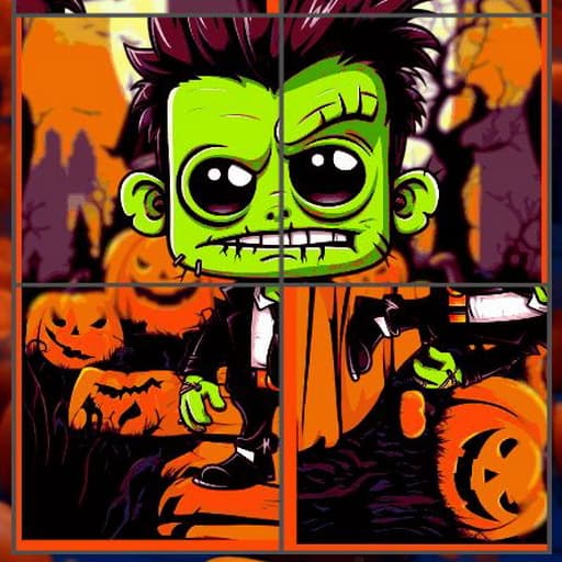 Franky &amp;amp; Vampire Halloween Puzzle